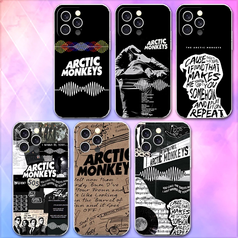 Специальное предложение Arctic M-Monkeys: Мягкий чехол для iPhone 16, 17 Air, 14 Plus, 15 Pro Max, 16E, 17E, 13 Mini, 12, 11, XS, 7, 8, SE, узор B