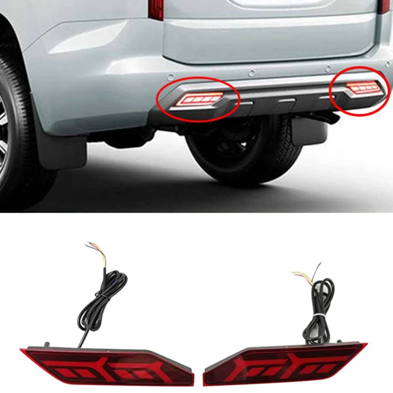 Car LED Rear Fog Lamp Brake Light Rear Bumper Decoration Lamp For Mitsubishi Pajero Sport 2018 2019 2020