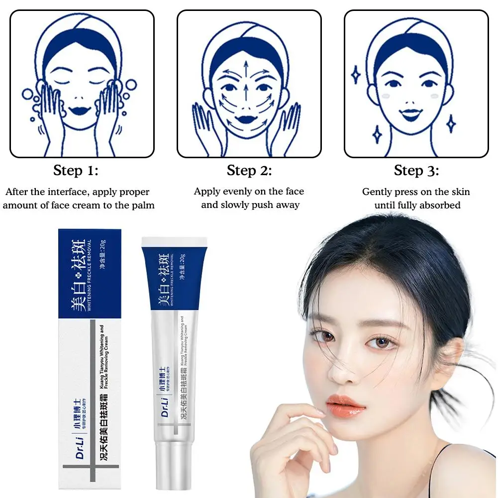 Effective Whitening Freckles Cream Remove Melasma Dark Skin Face Fade Pigmentation Brighten Korean Care Spots Product Moist W6I2