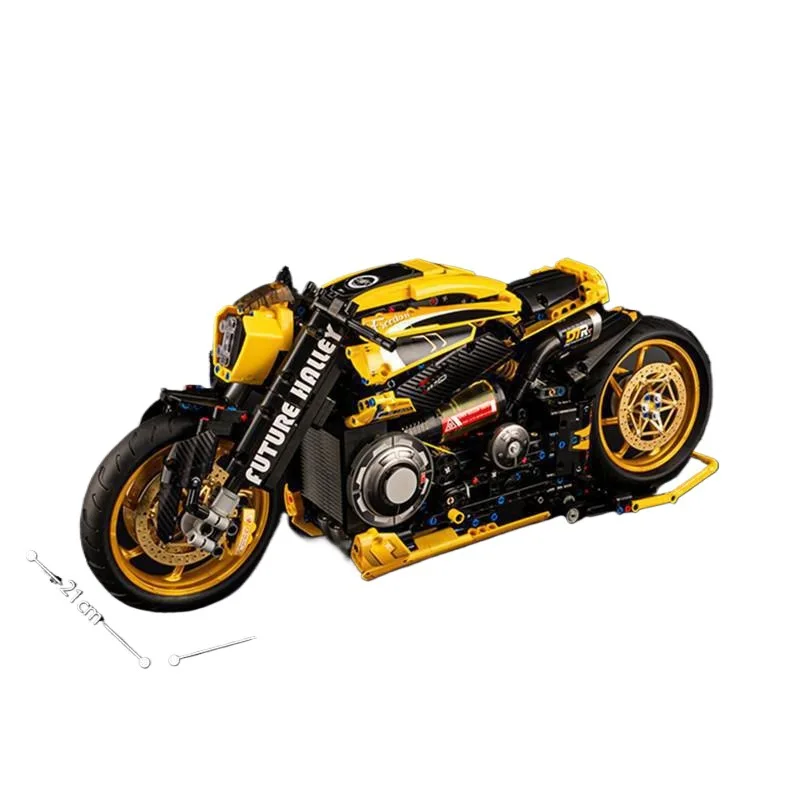 Motocicleta Davidson 2077 de potencia de velocidad de alta tecnología, modelo 10506, motocicleta famosa de ciudad, bloques de construcción, juguetes para niños, regalos