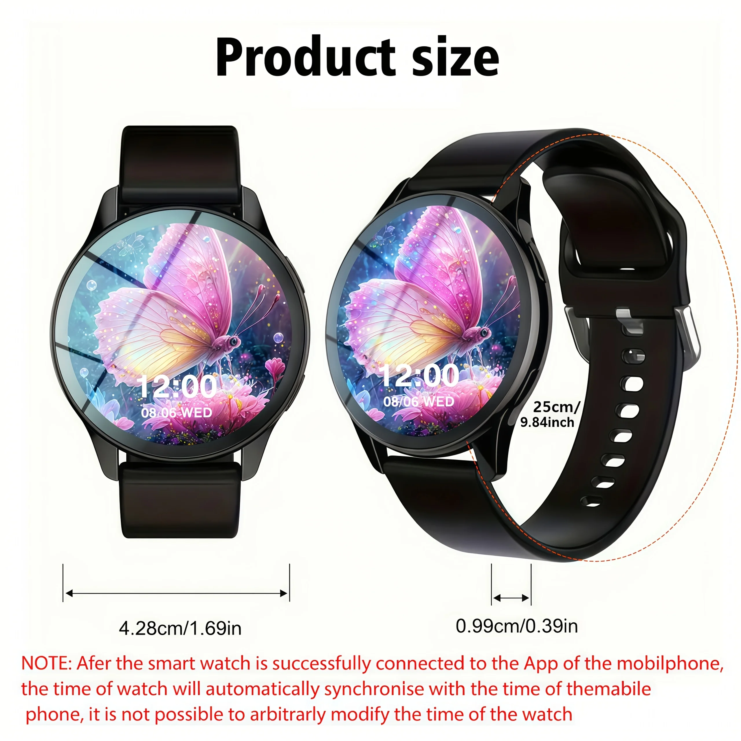 New Round Screen Sports Watch, Unisex, Fitness, Step Tracking, Minimalist Fashion, Wireless Calling, Message Reminders, Music Control, Calculator, Alarm Clock, Calendar And More Smart Watch Functions