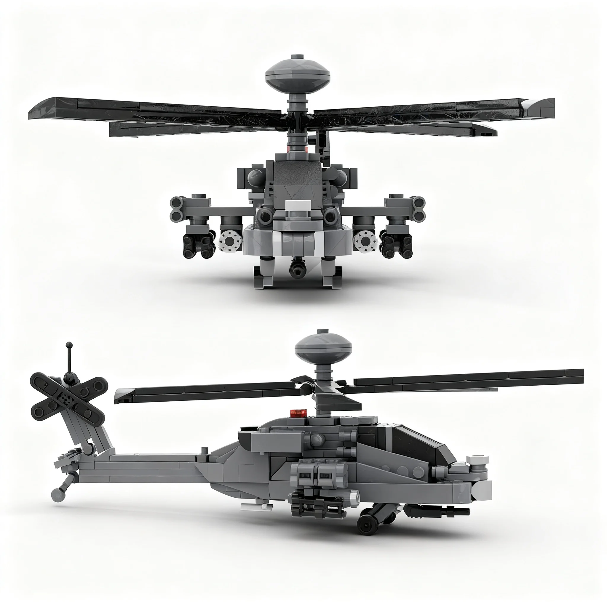 235pcs MOC Creator Creator Expert Boeings AH-64 APACHE - 1 70 Scale Model Building Blocks Christmas Gift Toy Architecture DIY 3D