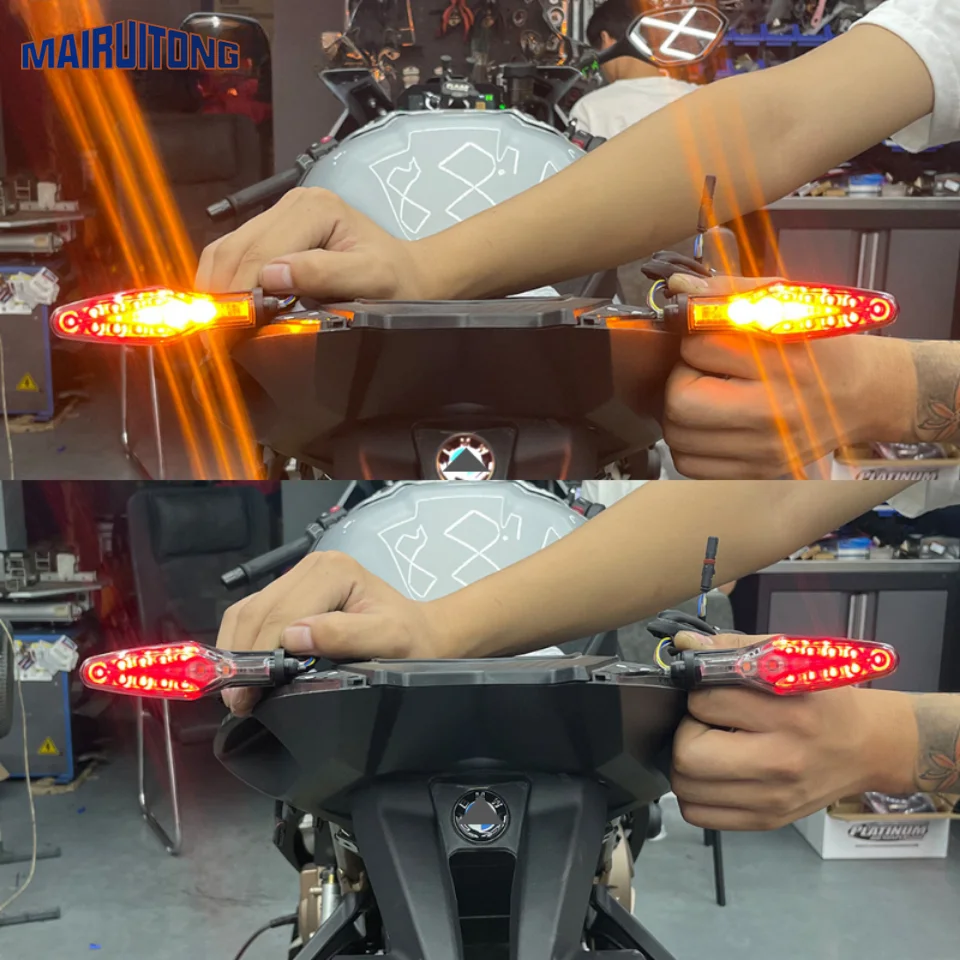 Motorcycle LED Turn Signal Rear For BMW M1000RR R1250GS S1000RR S1000XR S1000RCE04S1000RRXR Brake Tail Light Flashing Light