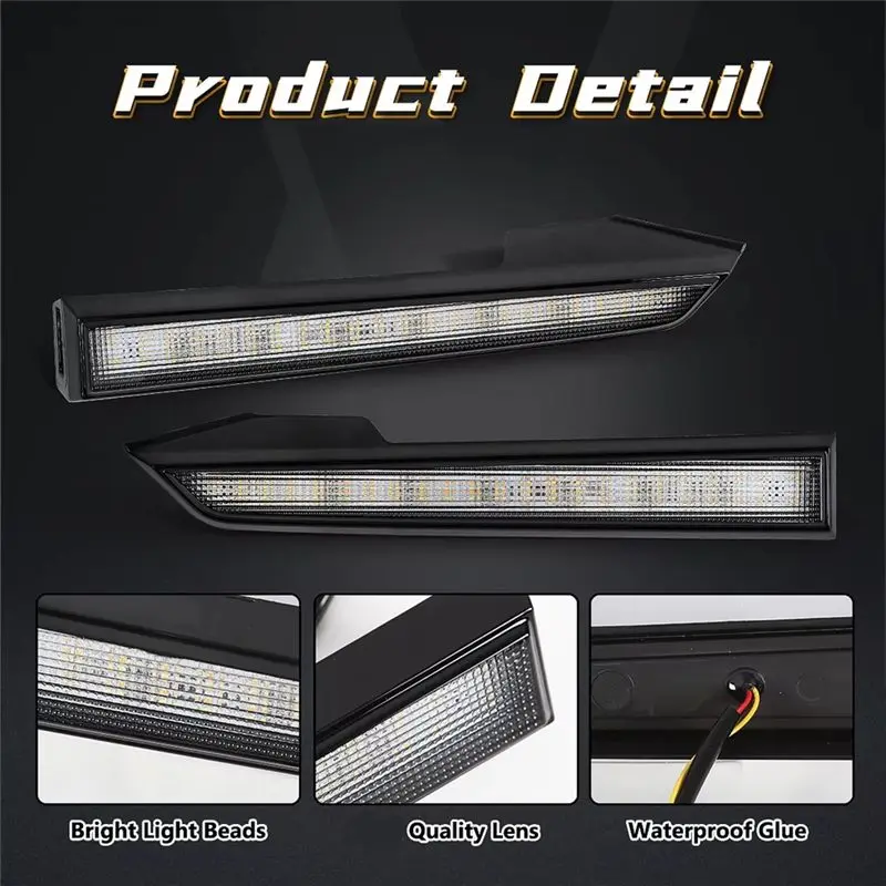 Precision Daytime Running Lights DRL For Toyota Tacoma 2012 2013 2014 2015 Bumper Lights Headlights Grille Intake Air Cover