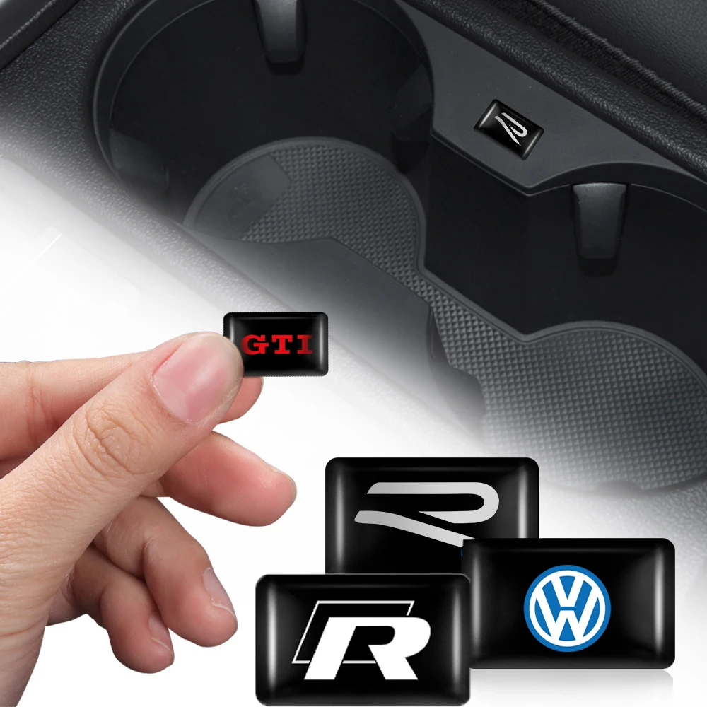 10/20Pcs 3D Epoxy Styling Car Badge  Decoration Sticker For Volkswagen VW R Golf 4 5 6 7 Jetta Polo Caddy GTI Bora MK7 Beetle