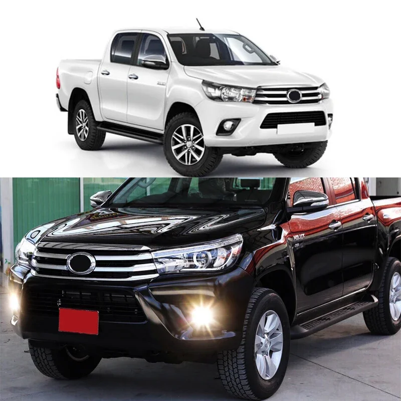 For Toyota Hilux Revo 2015 2016 2017 2018 2019 Car Fog Lamps LED Halogen Daytime Running Lights DRL Front Bumper Daylights 12V view 6