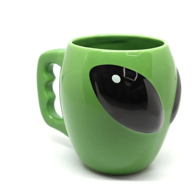 Ceramic 3D Alien Mug Mug Creative Cartoon Green Mug Birthday Gift