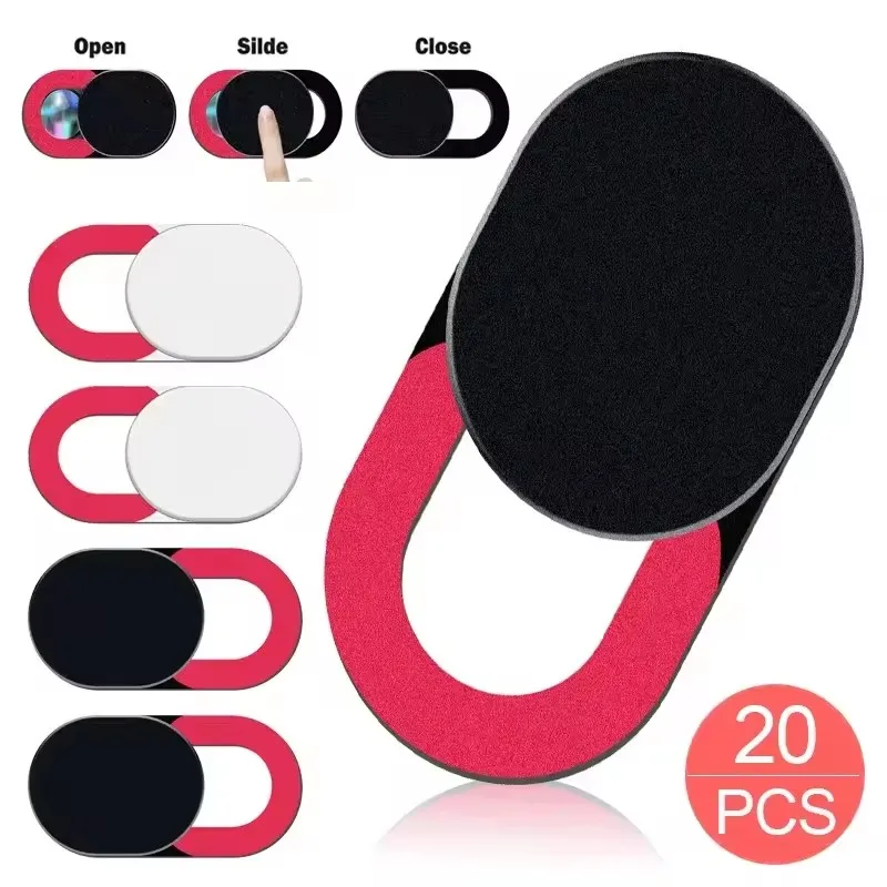 Couverture de Webcam avant anti-espion en plastique, obturateur d'objectif de caméra, couvertures de protection de confidentialité pour ordinateur portable, IPad, IPhone, autocollants de