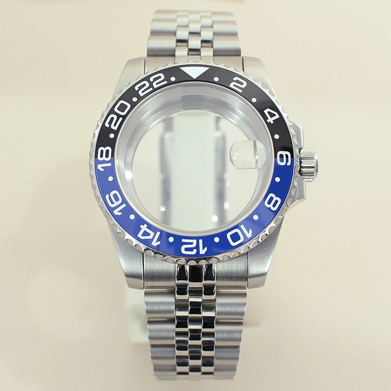 40mm Men's Watch Case Watchbands Sapphire Glass For NH35 NH36 NH34 Miyota8215 8205 Eta 2824 PT5000 Movement Jubilee Slide Buckle