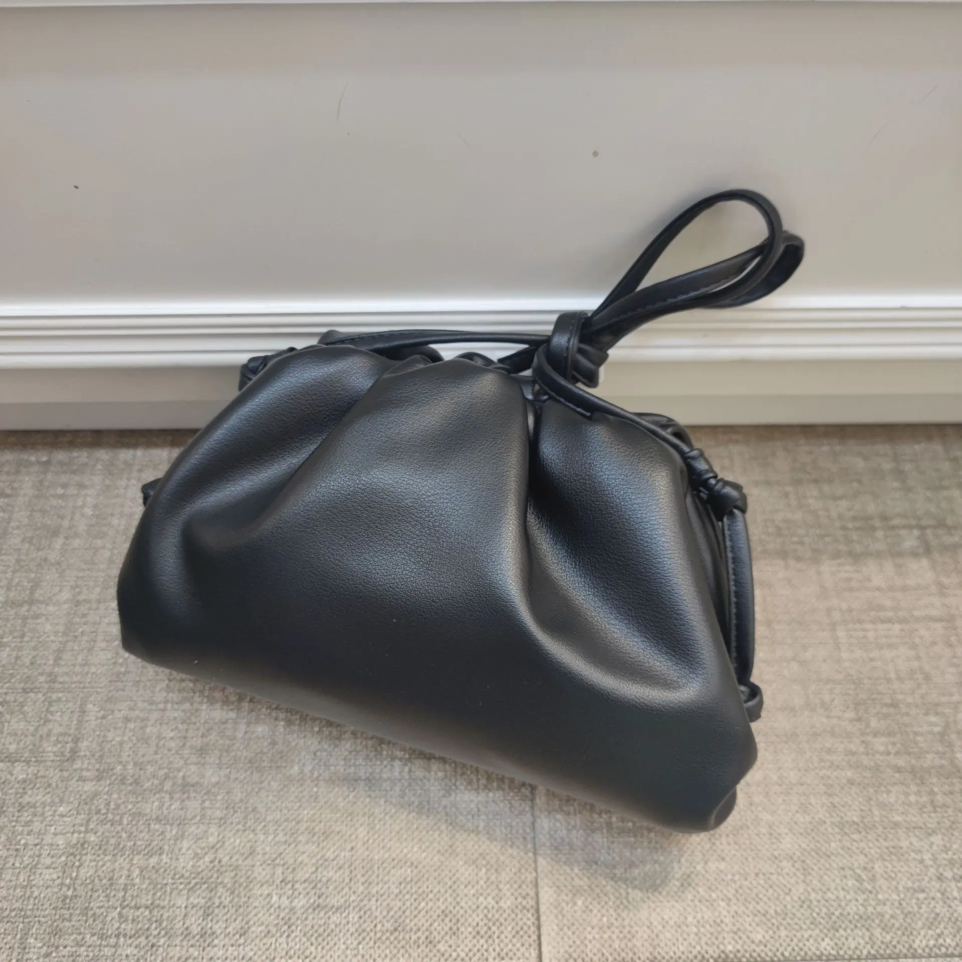 

Женская сумка из натуральной кожи в тканом стиле, простая сумка для пельменей, модная сумка через плечо на одно плечо