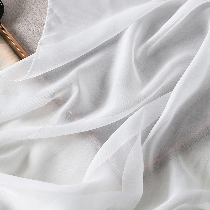 2023 neue Mode Sommer Frauen einfarbig Strand Schal Seide Schals Stirnband Weibliche Stirnband Wraps Sonnencreme Hijab Großhandel – Detail 17