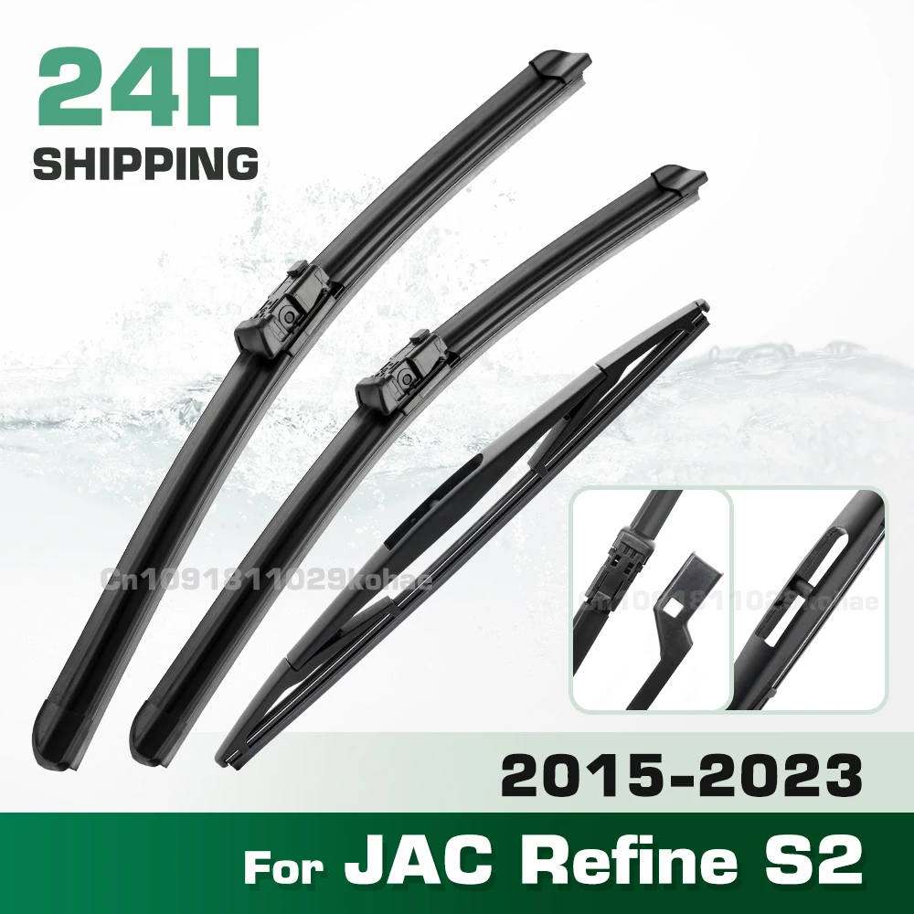 GREATROAD Wiper LHD&RHD Front & Rear Wiper Blades Set For JAC Refine S2 2015 - 2023 Windshield Windscreen Window Brushes