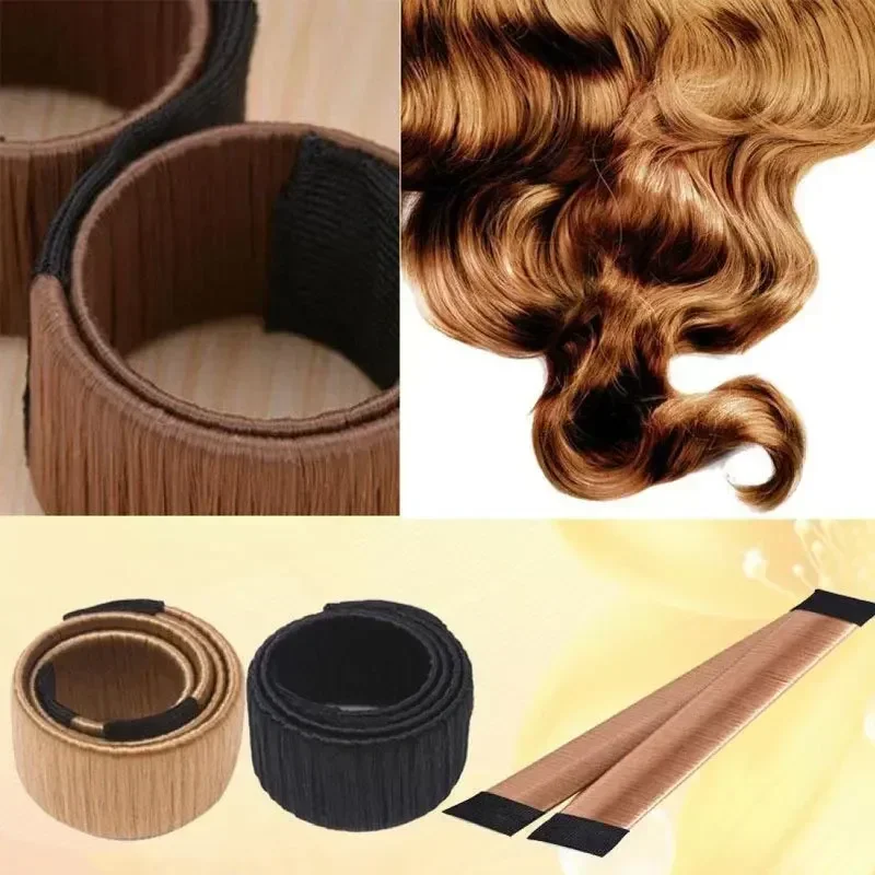 Women Girls Hair Accessories Sweet French Dish Made Hair Band Ball Twist Magic DIY Tool Bun Maker Synthetic Donuts Bud Head Band