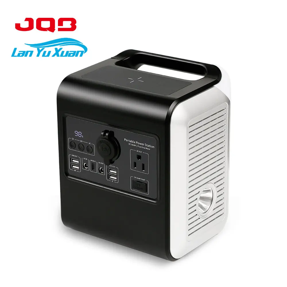 

2021 hot selling AC600W Portable Power Station 150,000mAh/555Wh Jump Starter Outdoor Power Bank Trip power bank