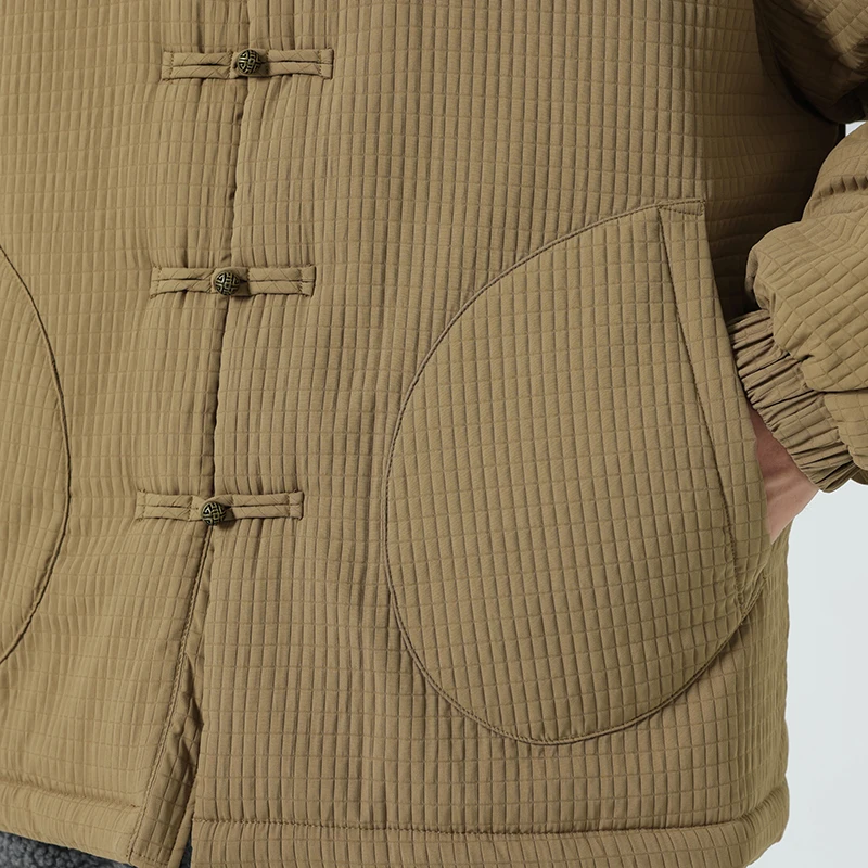 2025 الشتاء سترة الرجال النساء الأنماط الصينية سميكة الدافئة فضفاضة يندبروف سترات معطف الرجال الصلبة سترات رجالي موضة الشارع الشهير #4