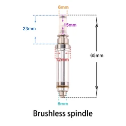 Brushless Spindle 1 Piece Nail Drill Accessories Brushless Handle Spindle Carbon Brush