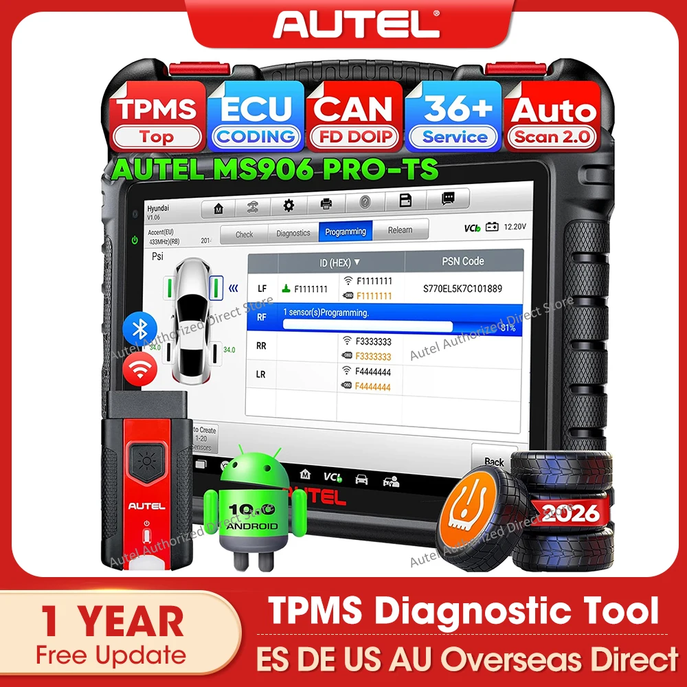 

Autel MaxiSYS MS906 PRO-TS TPMS Diagnostic Tools Bidirectional Scanner, 3000+ Tests, DOIP&CAN FD, Upgraded of MS906PRO MS906MAX