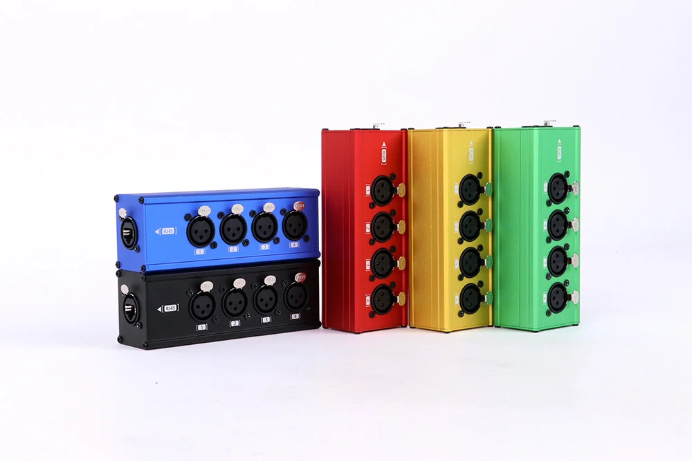 RJ45 CAT5 Netzwerk-Signal-Extender auf 4-Kanal-3-Pin-Multi-Netzwerk-Breakout-Audiokabel für Bühnen-Sound-Beleuchtung, Aufnahmestudio – Detail 12