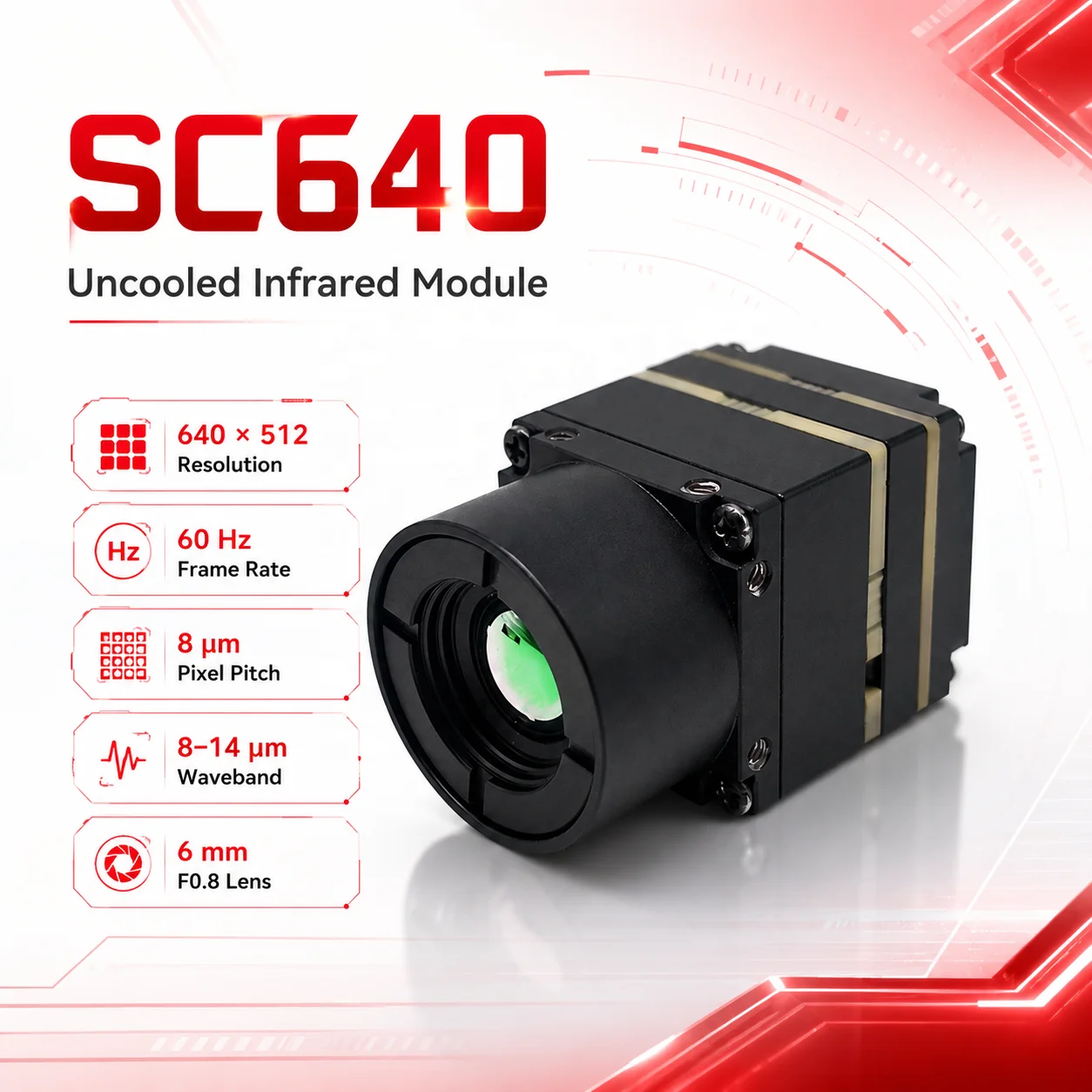 SC640 640x512 Soğutmasız Kızıl - Thermal Module 640X512 Core incelemesi ve fiyatı