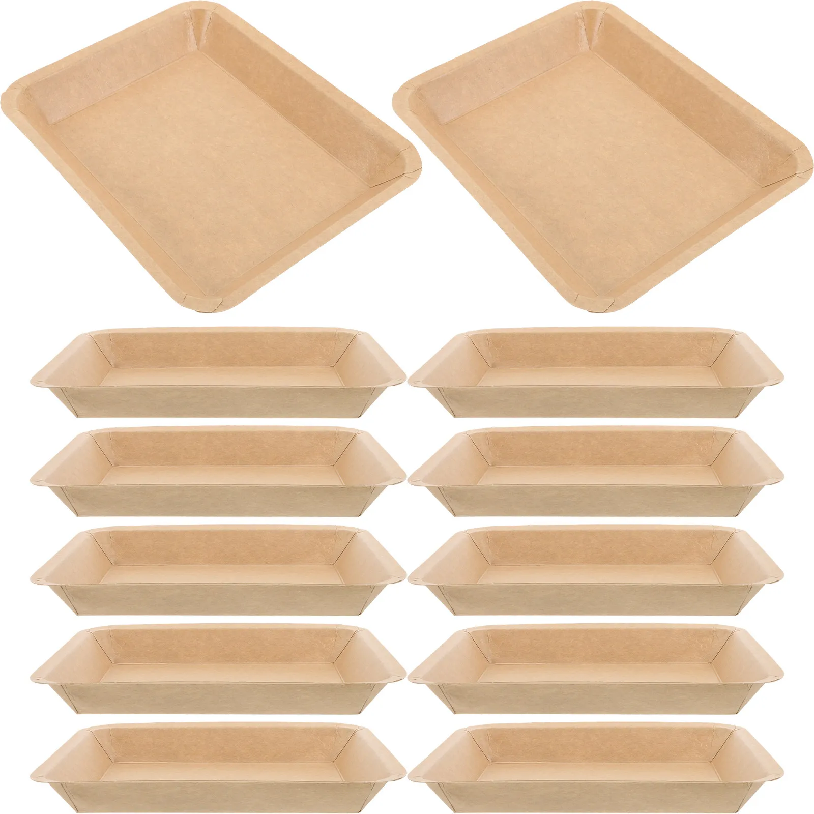 

50Pcs Greaseproof Paper Trays for Grilling Burgers Fries Fried Chicken Hot Dogs Picnic Party Food Serving Supplies