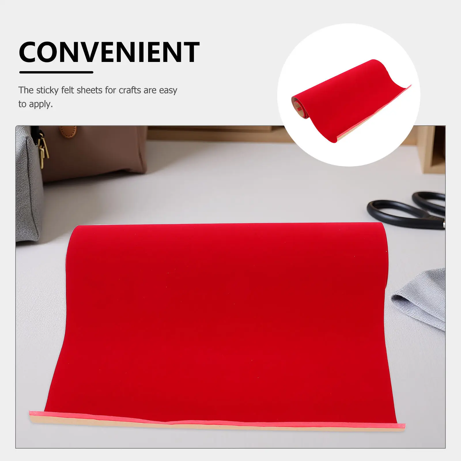 19.6 X 61.3 Inch Black Self Adhesive Felt Sheets for Jewelry Box Lining Drawer Craft Projects Non Slip Protective Liner Adhesive - view 3