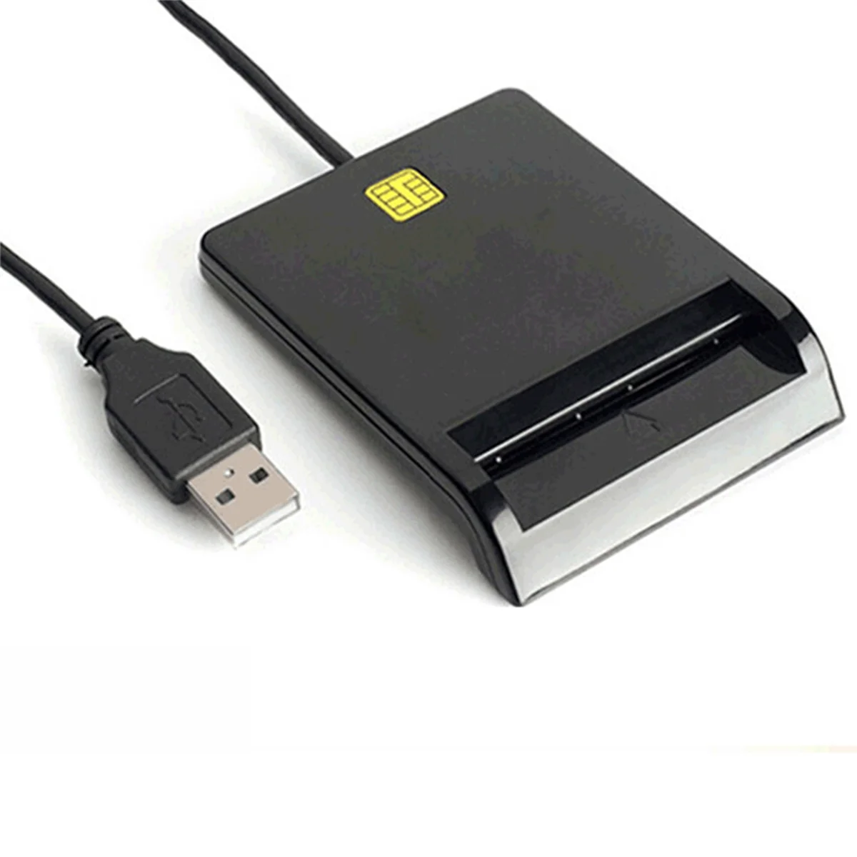Lector de tarjetas inteligentes USB A20M 5X Atm Declaración de impuestos bancarios Tarjeta Ic Tarjeta de identificación Lector de tarjetas inteligentes (negro)