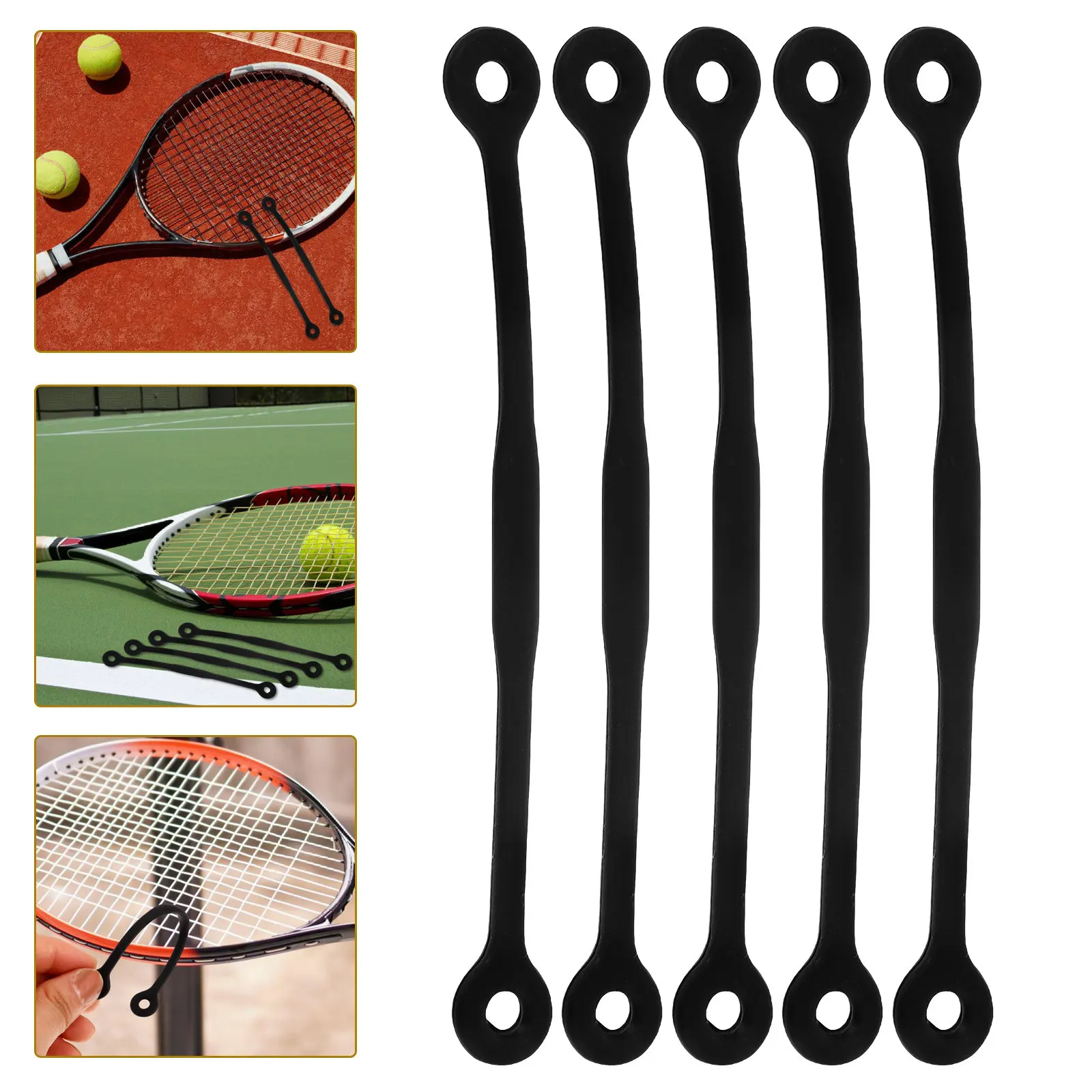 

5Pcs Tennis Dampener Silicone Shock Absorbing Vibration Dampeners for Tennis Racket Racquet Sports Gear Racket Shocking Absorber