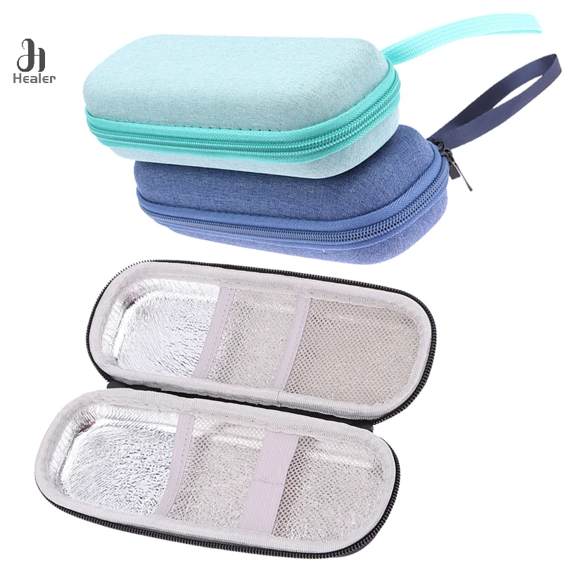 1Pc Waterproof Insulin Cooling Bag EVA Thermal Insulated Insulin Cooler With Gel Pen Bag Diabetics Travel Medicine Cooler Bag