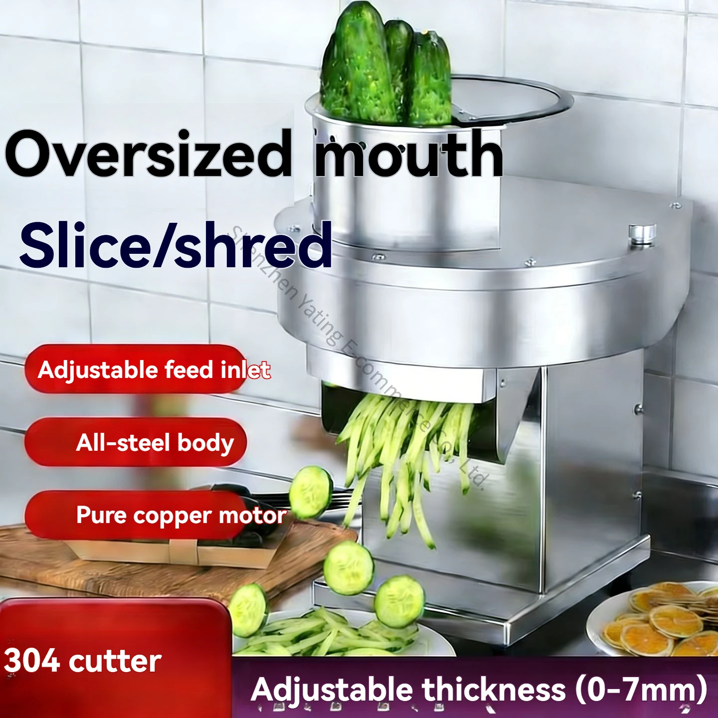 Commercial  Electric Slicer Fruit and Potato Slicing and Shredding Machine Multifunctional Vegetable Cutting Tool