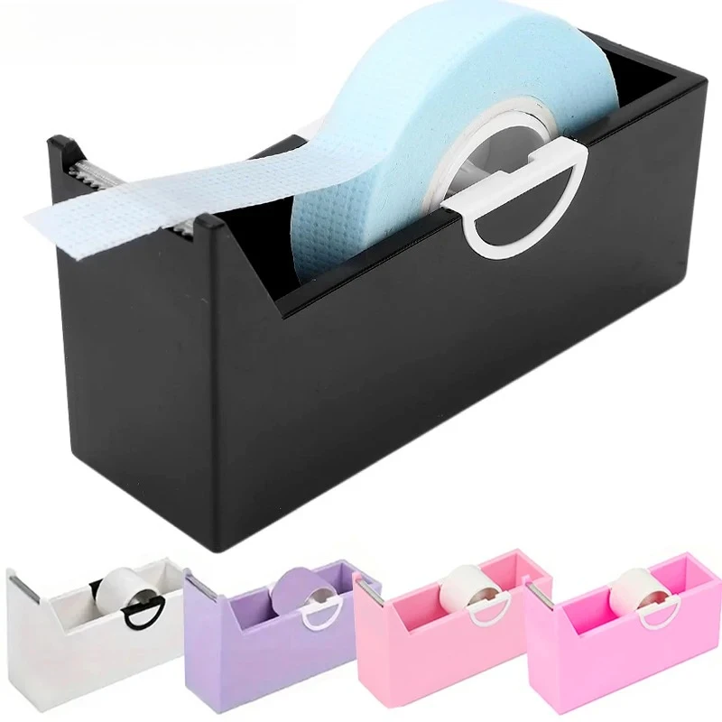 Eyelash Extension Tape Holder Base Professional Adhesive Tape Cutter Grafting Lash Plastic Rotating Tape Cutting Makeup Tools