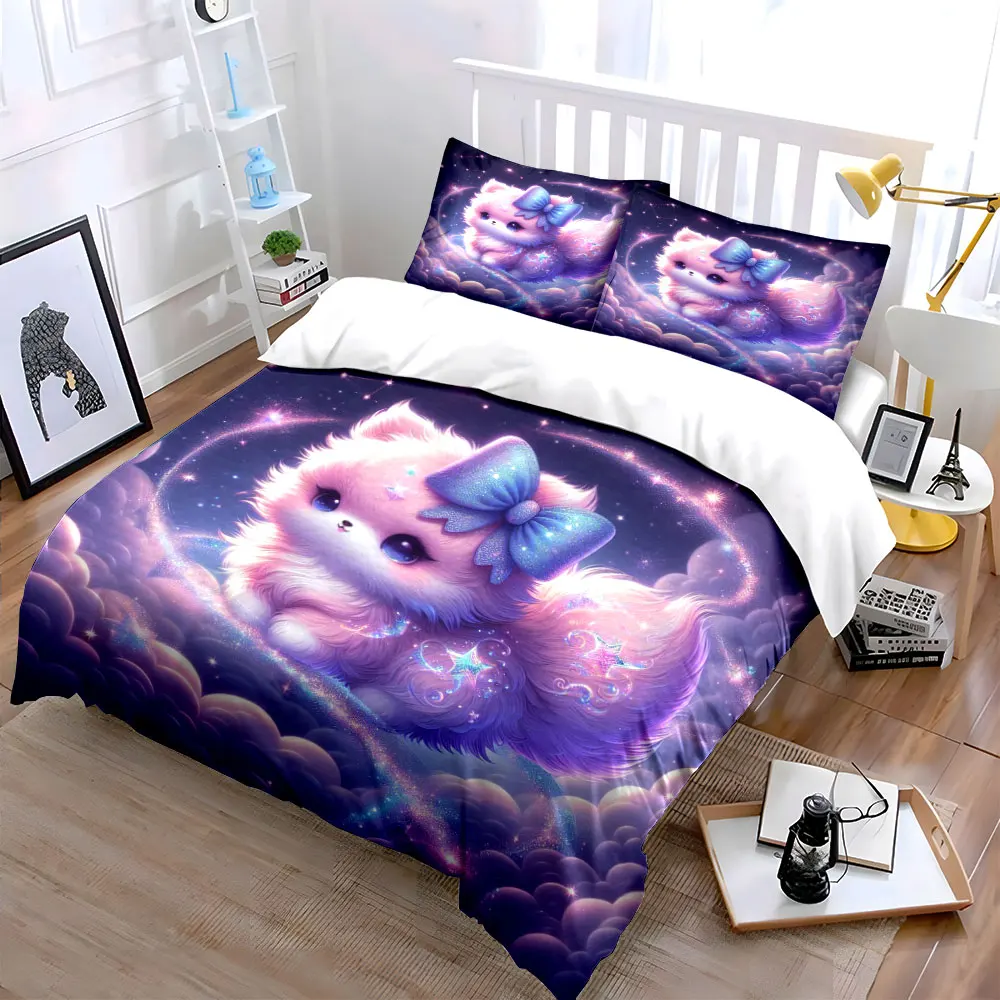 Dreamy night sky with clouds Duvet Cover Set with 3D Printing Design Soft Polyester Bedding Set All-Season Comfort for gifts 2