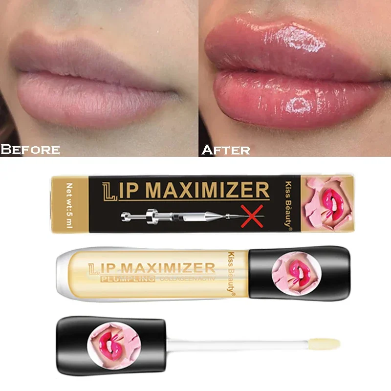 Instant Volumising Lips Plumper Reparação, reduzir as linhas finas dos lábios, máscara, hidratante duradouro, cuidado labial, soro gordo sexy, 5ml