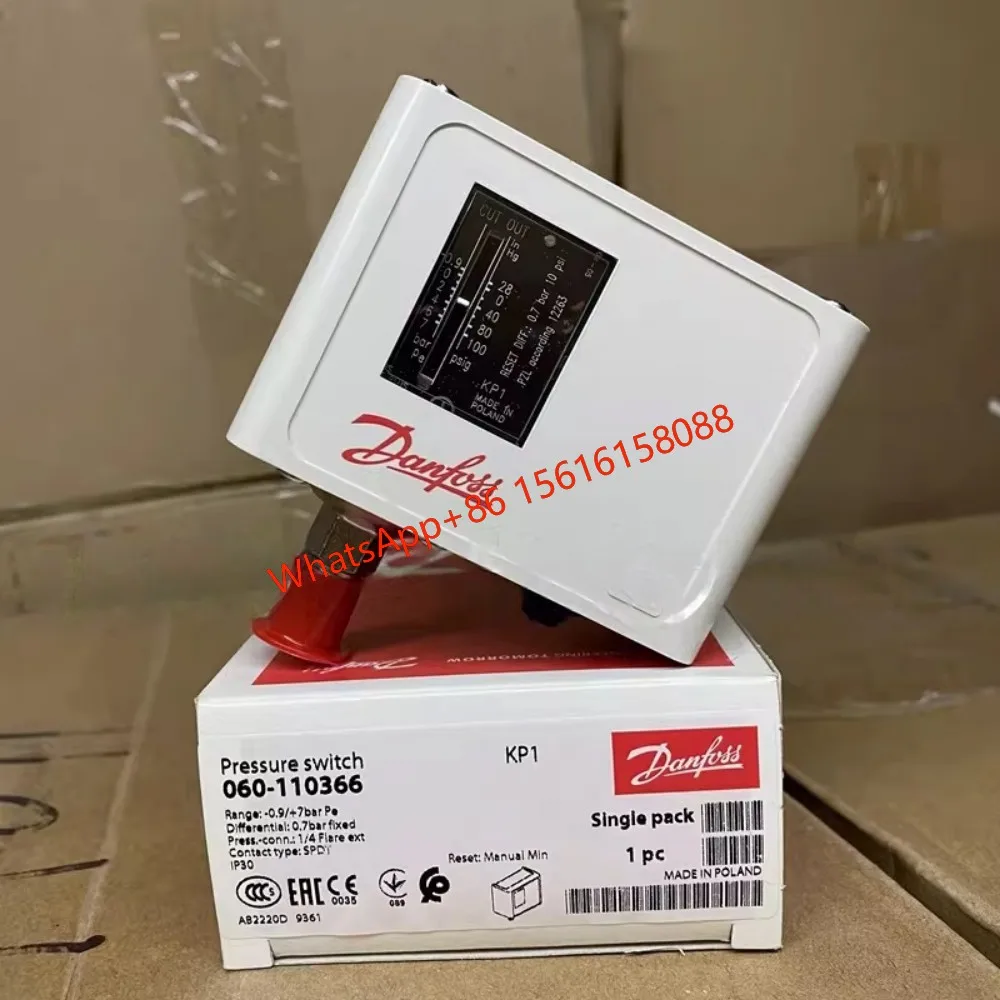 New Danfoss pressure controller switches: KP1/060-110191/060-110391 KP2/060-112091 KP5/060-117191/060-117391 KP6W/060-519091