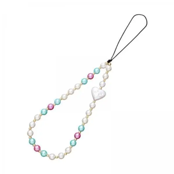 

Fashion Beaded Mobile Phone Wrist Strap Key Chain Pendant Universal Accessory for Cellphone Backpack
