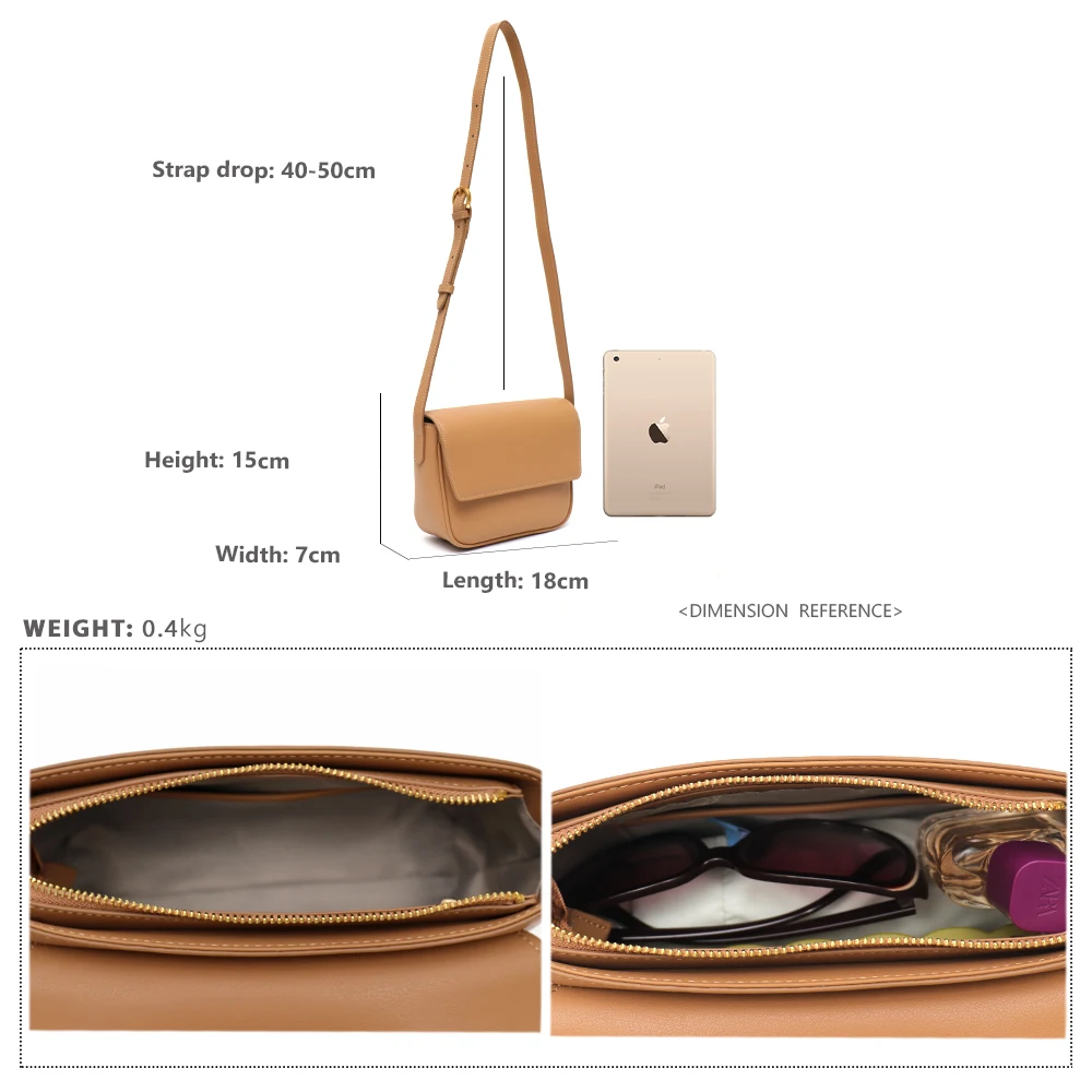 SC Genuine Leather Messenger Bags Women Fashion Brand Design Simple Solid Color Flap Shoulder Handbags Daily Small Sling Purse