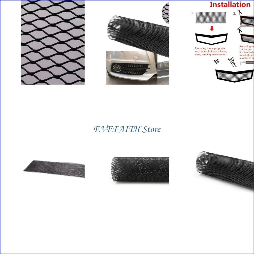 

124B 8x25mm Aluminum Automobiles Mesh Grill Cover Car Bumper Hood Body Vent Grille Net Auto Tuning Universal Accessories
