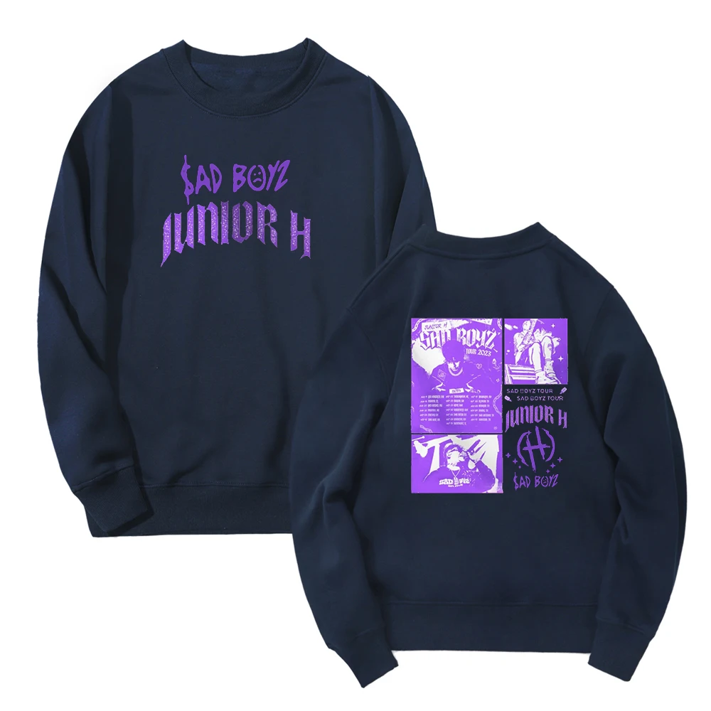 Junior H Sad Boyz Merch bluza 2023 Tour unisex Crewneck z długim rękawem Streetwear kobiety mężczyźni modne ciuchy