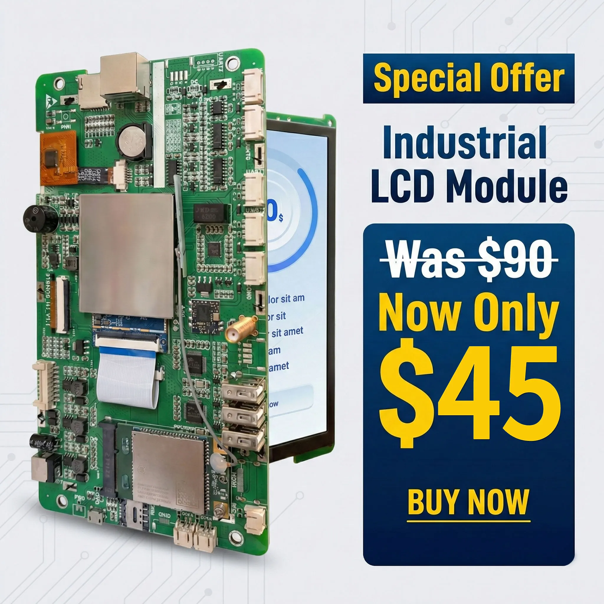 2026 For 7.0 Inch Customization Android Capacitive HMI Touch Screen Panel TFT Linux Industrial Display Module