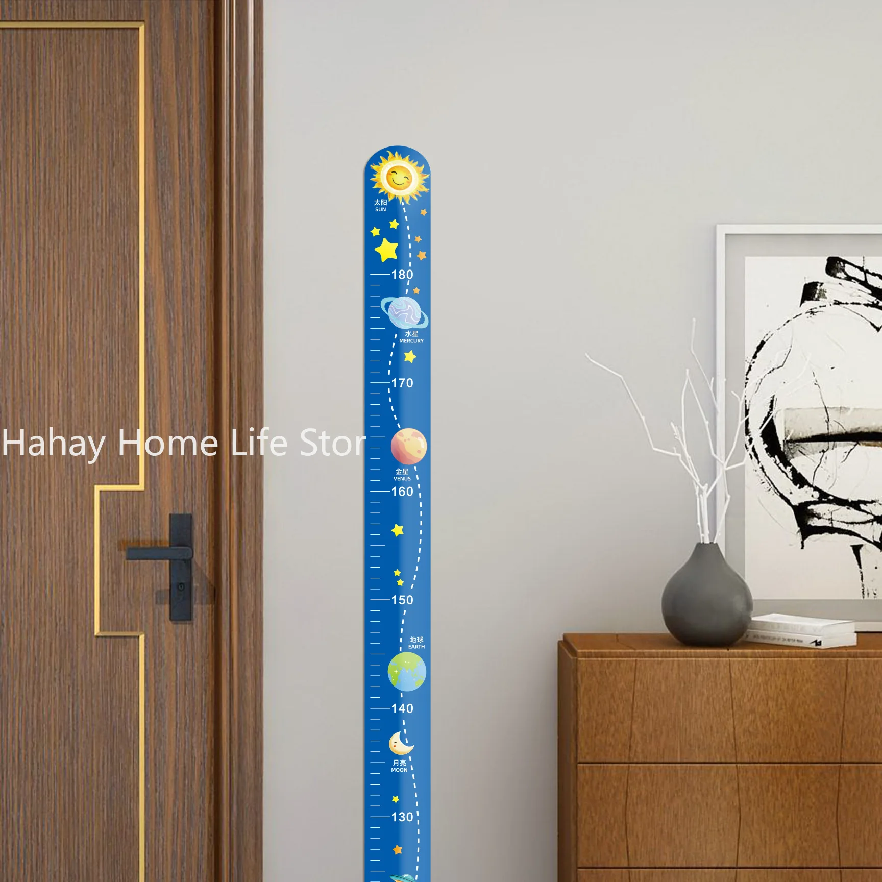 180cm Cartoon Animal Height Measure Wall Sticker Wallpaper for Kids Room Nursery Child Growth Ruler Growth Chart Wall Decoration
