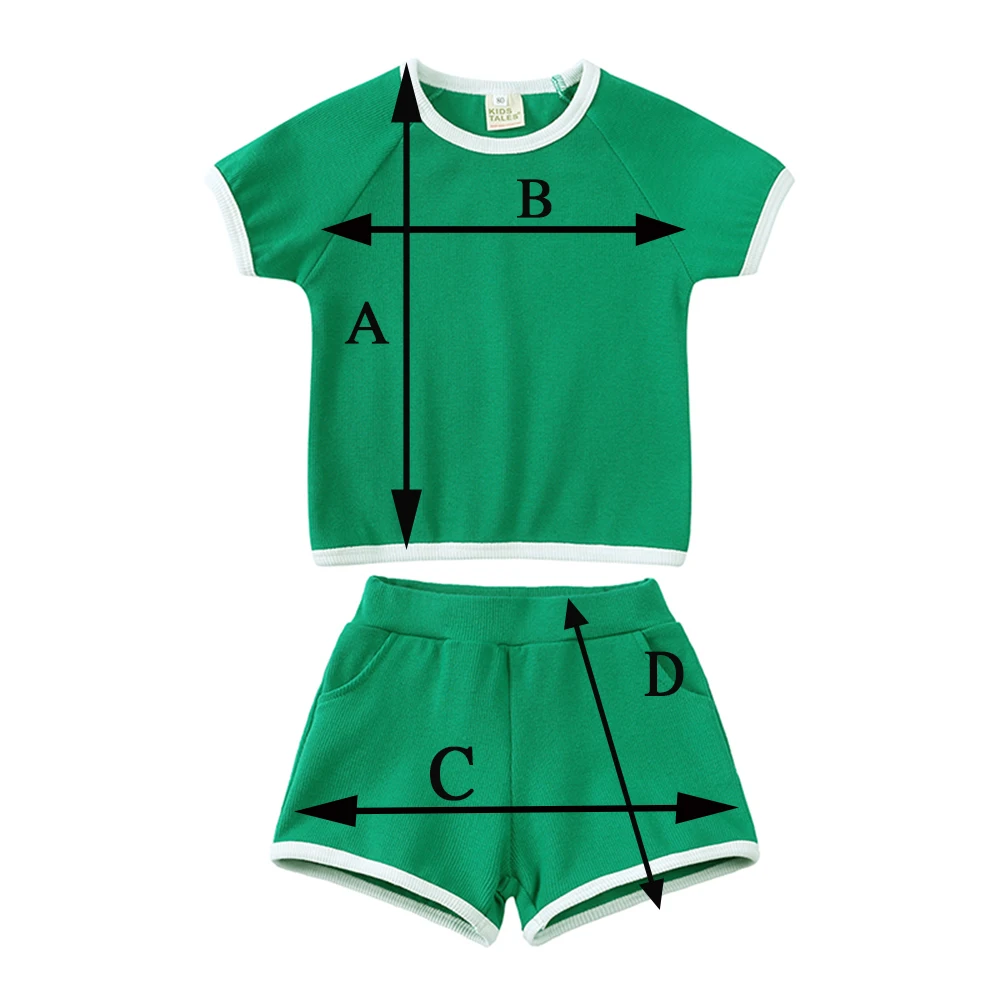 2026 Kinder Sommer Outfits Solide Baumwolle Kurze T-shirt Shorts Baby Casual Atmungsaktive Anzug Nette Koreanische Junge Mädchen Lounge Pyjamas – Detail 8