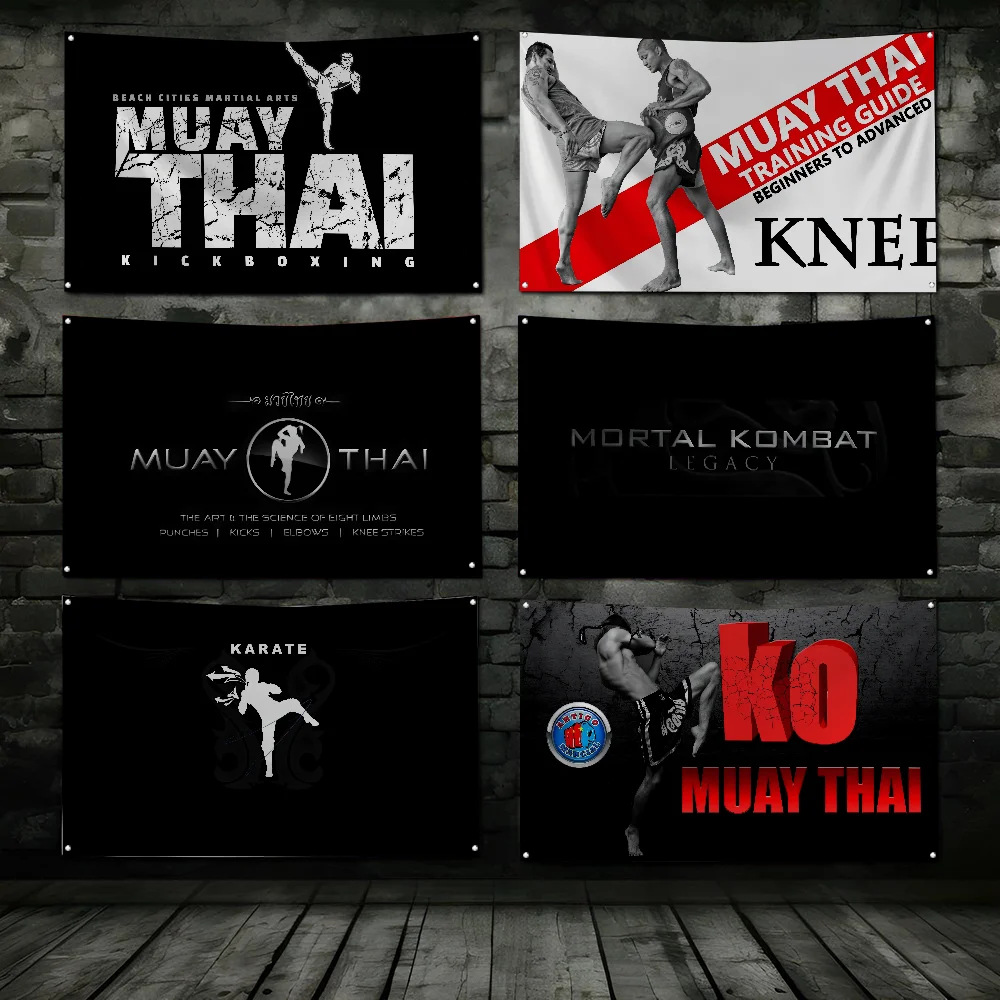 

Muay Thai Knowledge Flag Workshop Flags Room Decor Flag Outdoor Decorations Flags For Rooms Four Hole Flag