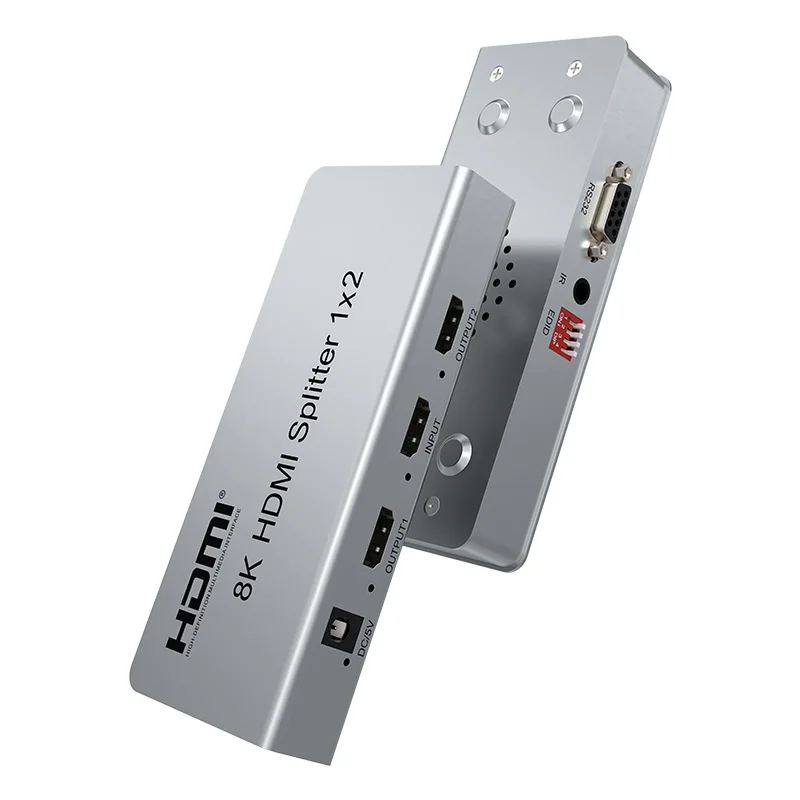 8K HDMI Splitter 1x4 HDMI 2.1 HDR 3D Audio Video Converter 1 In 2 3 4 Out 4k 120hz 8K 1x2 Screen Splitter PC To TV Dual Display