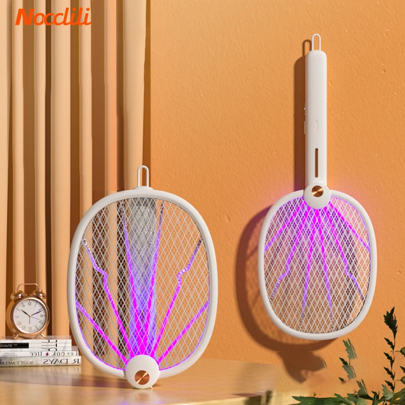 3000V Insect Racket Mosquito Killer Lamp Electric Shocker UV Light USB Charging Fly Insect Trap Flies Summer Fly Swatter