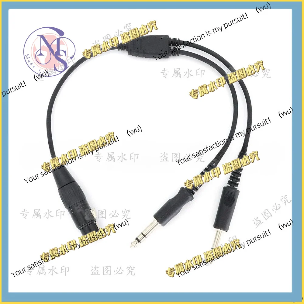 General aviation earphone adapter cable GA female to XLR dual male 5-pin earphone adapter
