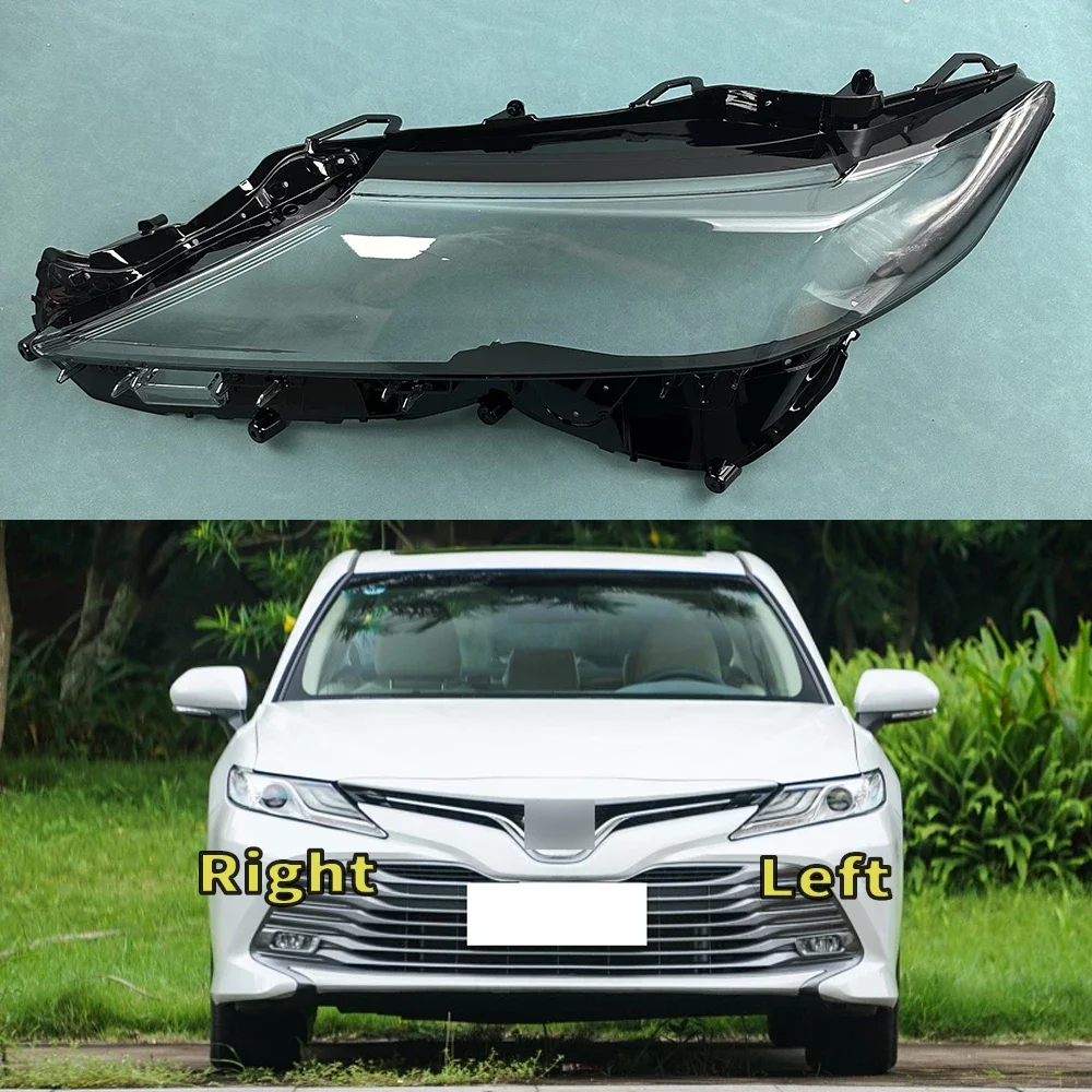 

For Toyota Camry 2018~2021 High Front Headlight Cover Transparent Mask Headlamp Lamp Shell Replace Original Lampshade Plexiglass