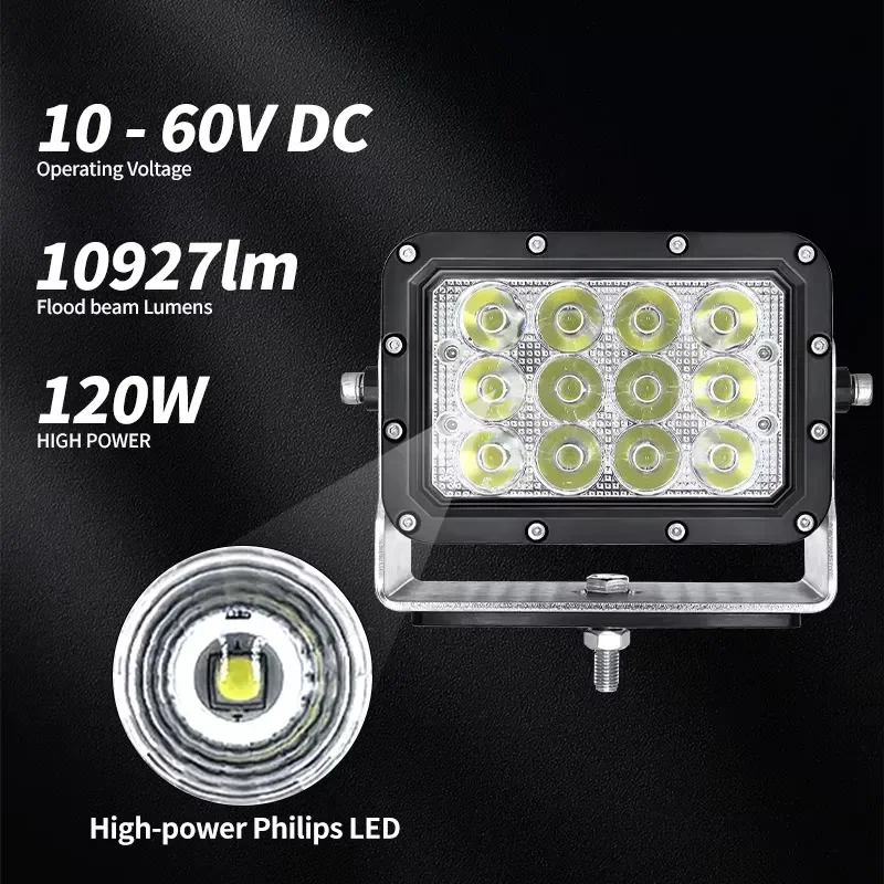 9inch Ip68/ip6k9k Mining Super Power Headlamp Heawy Auxiliary Spot/flood Lamps High Lumen square Outdoor Led Working