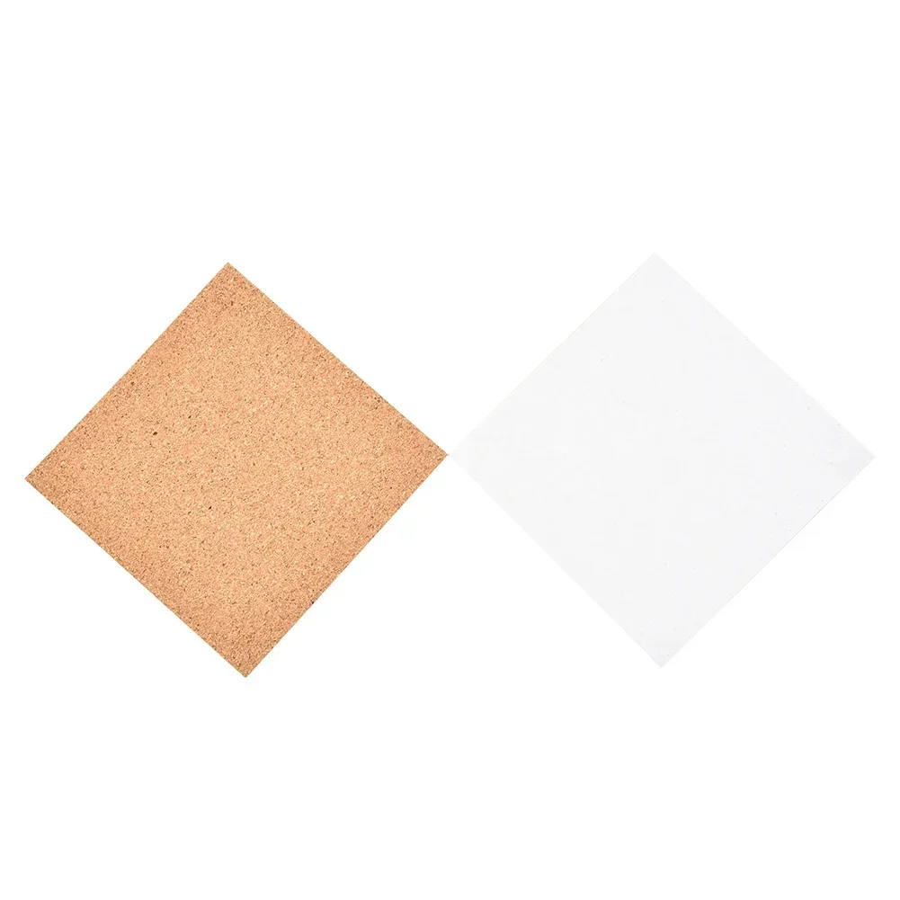 Durable High Quality Practical Cork Mat For Home 10Pcs Backing Bar Coasters Cork DIY Mat Self-adhesive Sheet 100 X 100 X 1mm