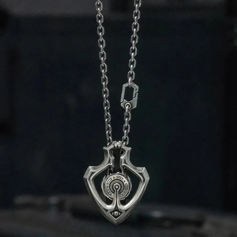 Mechanical Rotatable Gear Pendant Necklace Retro Unique Rotating Design Jewelry Vintage Steampunk Gift For Men Women