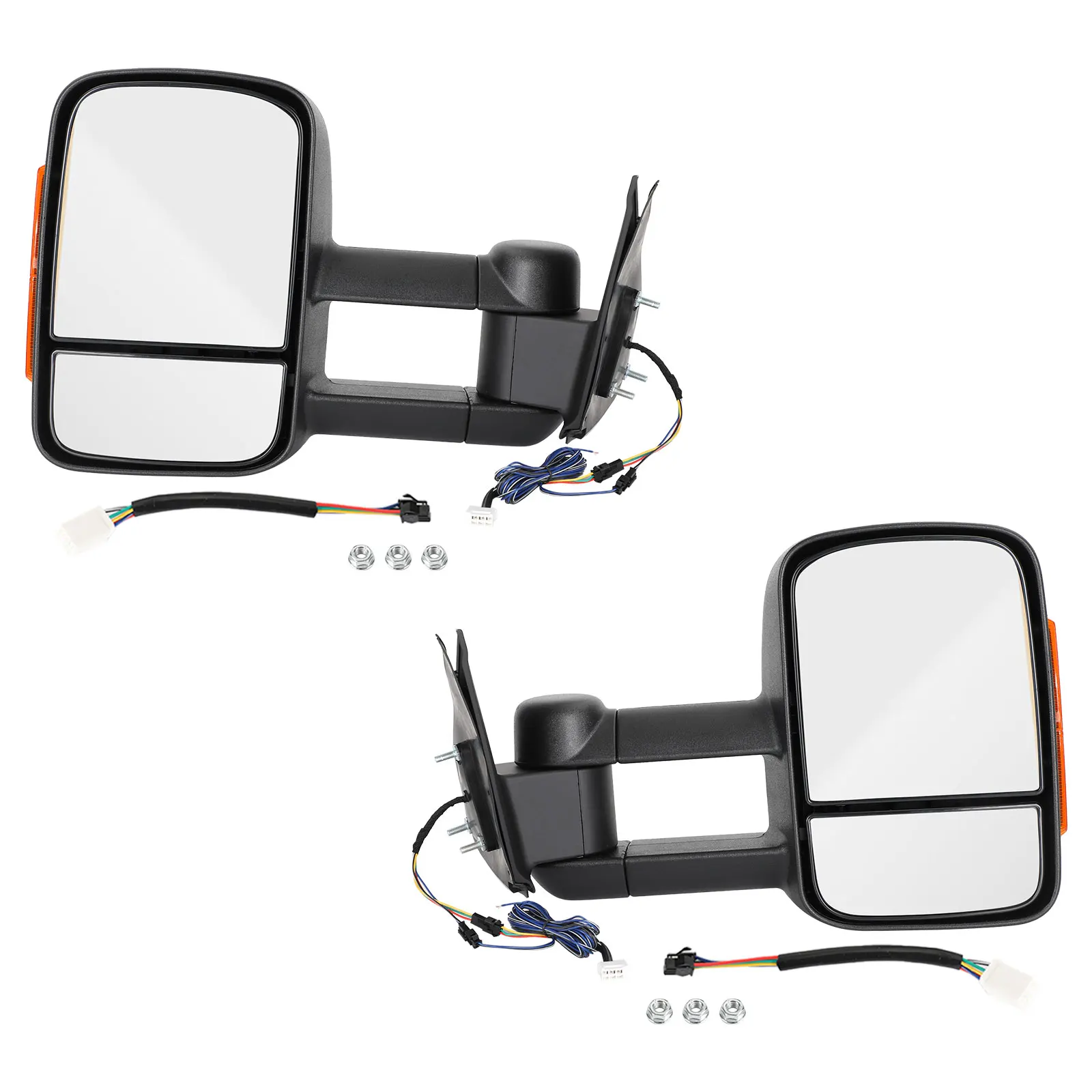 Black Electric Extendable Towing Mirrors For Toyota Hilux 2005 2006 2007 2008 2009 2010 2011 Car Rearview Mirror