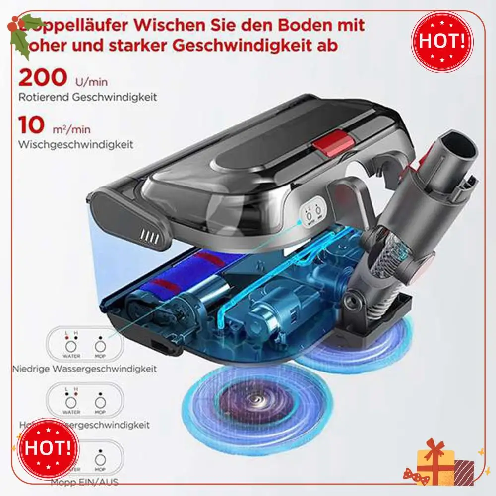 

ABLE-Attachment Mop Suction Electric Mop With Lock And Mop For Dyson V15 V11 V10 V8 V7 Vacuum Cleaner Accessories